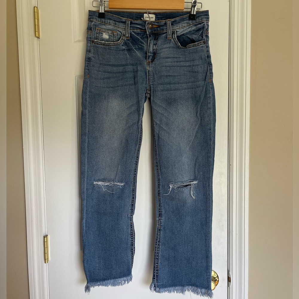 Sneak Peek Women’s Mid Rise Distressed Denim - 5